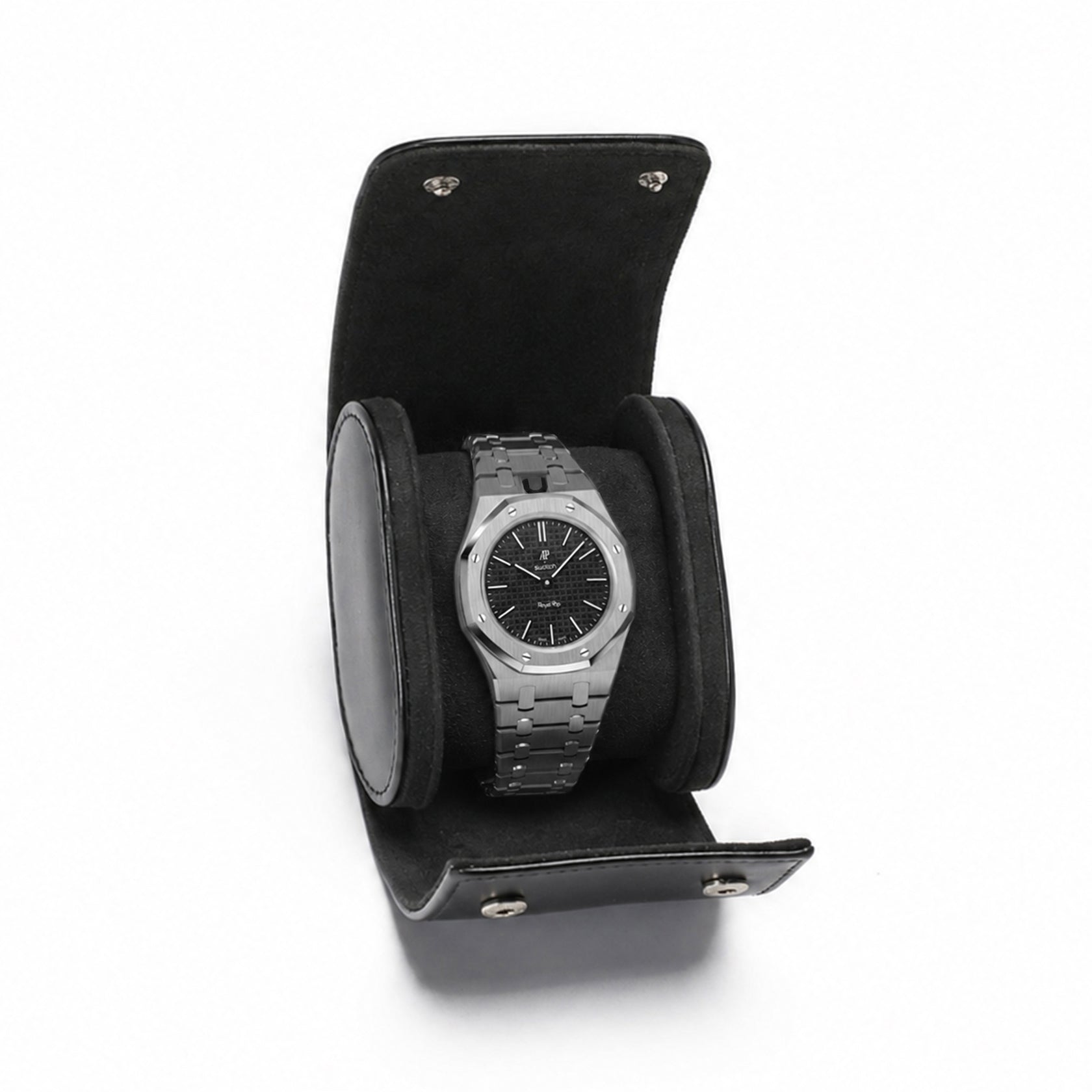 Beaumont 1-Watch Roll Case | Onyx Black
