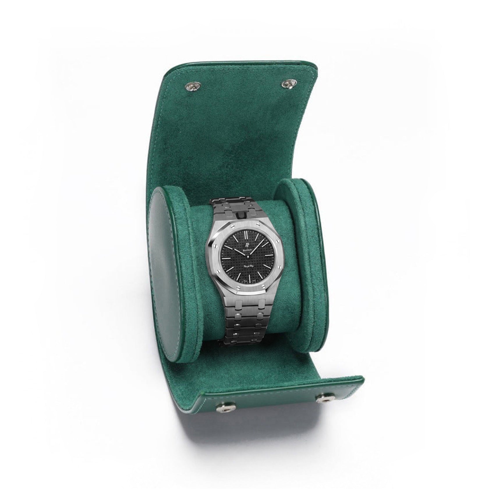 Beaumont 1-Watch Roll Case | Emerald Green