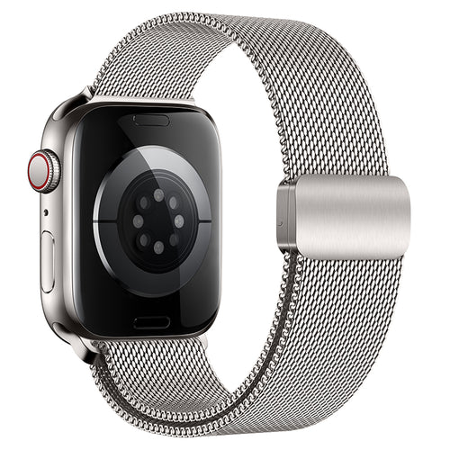 Apple Watch Milanese Loop | Stainless Steel Strap & Case | Starlight