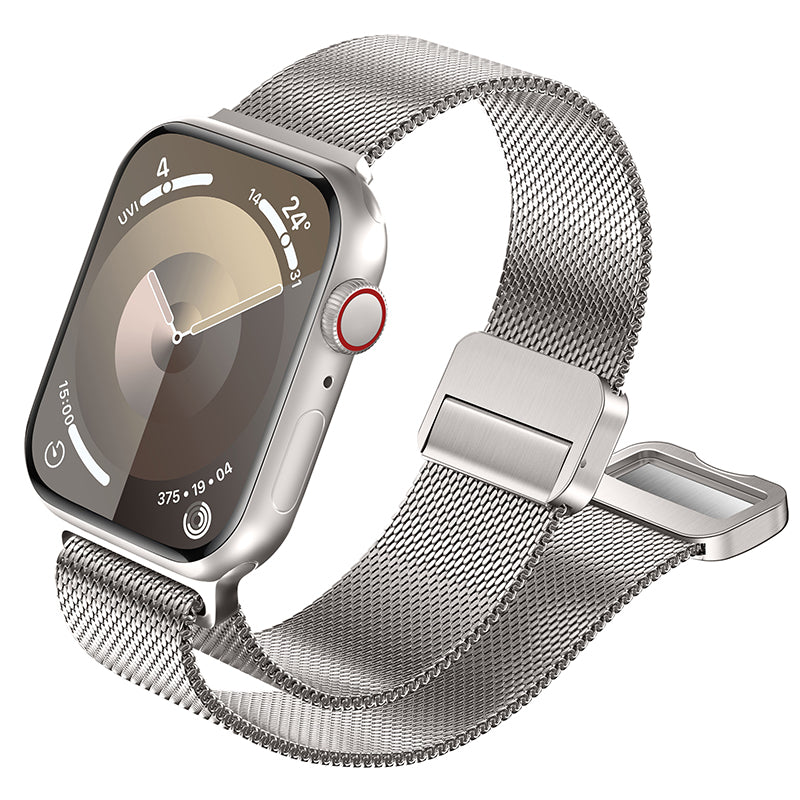 Apple Watch Milanese Loop | Stainless Steel Strap | Starlight