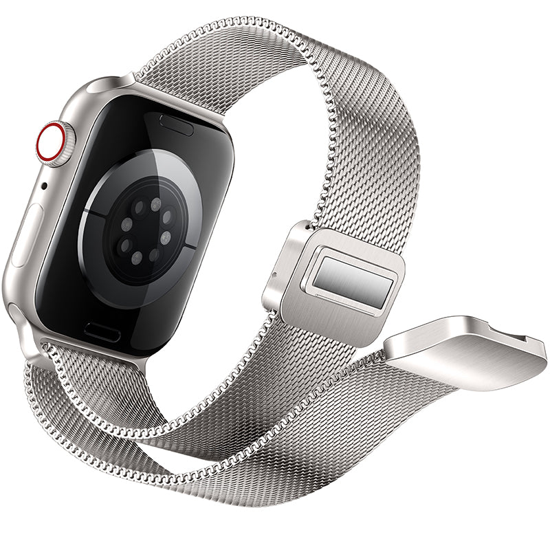 Apple Watch Milanese Loop | Stainless Steel Strap | Starlight