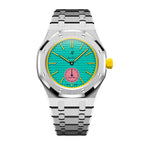 Stainless Steel Full Frame Case & Strap | 3:00 Crown | Silver