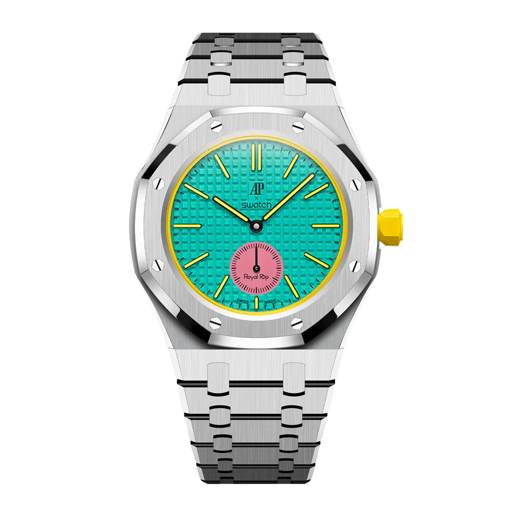 Stainless Steel Full Frame Case & Strap | 3:00 Crown | Silver