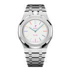 Stainless Steel Full Frame Case & Strap | 12:00 Crown | Silver