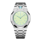 Stainless Steel Full Frame Case & Strap | 12:00 Crown | Silver