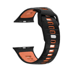 Apple Watch | Silicone Sports Strap | Black & Orange