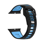 Apple Watch | Silicone Sports Strap | Black & Blue