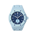 Ceramic Case + Silicone Strap | 3:00 Crown | Sky Blue