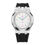 Stainless Steel Case & Rubber Strap | 12:00 Crown | Black