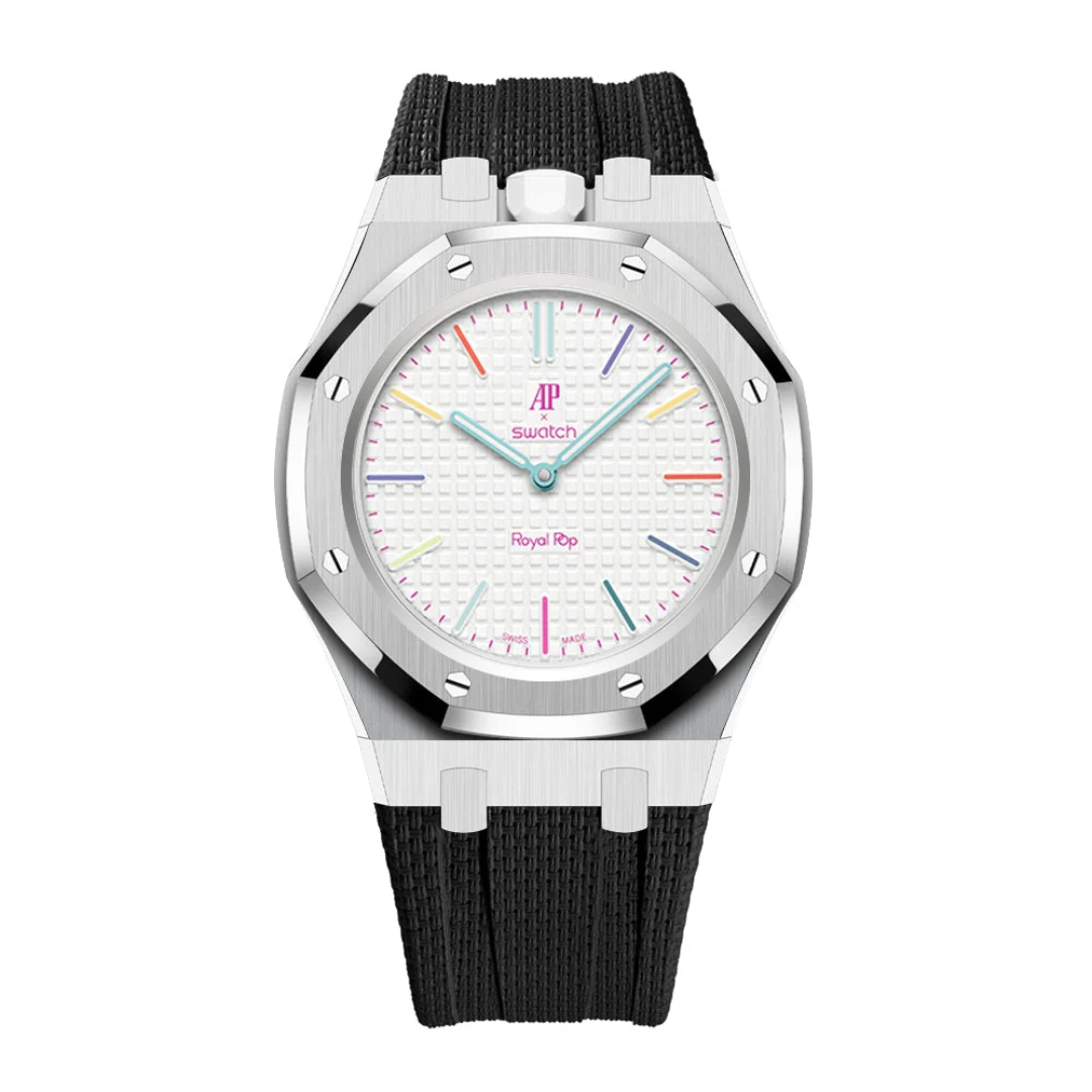 Stainless Steel Case & Rubber Strap | 12:00 Crown | Black