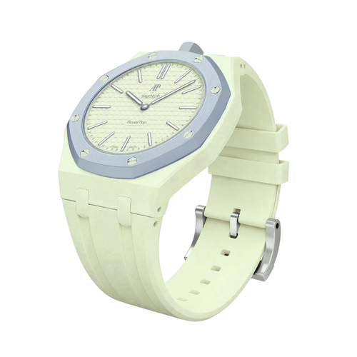 Ceramic Case + Silicone Strap | 12:00 Crown | Mint Green