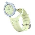 Ceramic Case + Silicone Strap | 12:00 Crown | Mint Green