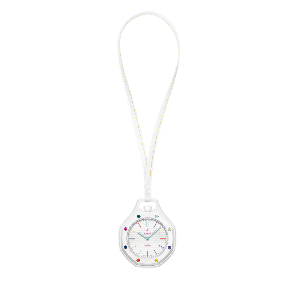 Original HUIT BLANC AP x Swatch Royal Pop + Strap Bundle