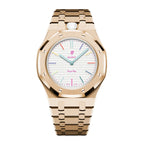 Stainless Steel Full Frame Case & Strap | 12:00 Crown | Rose Gold