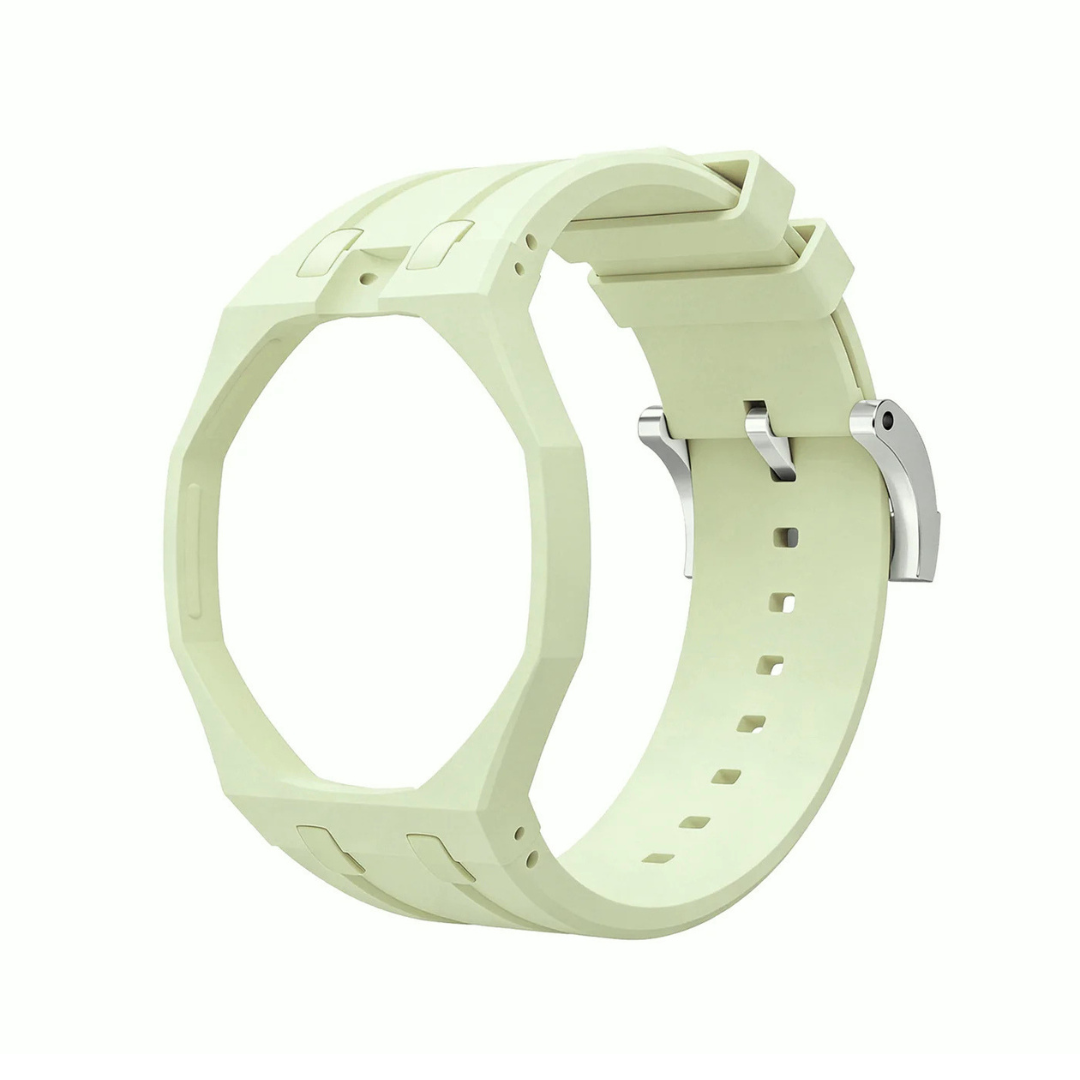 Ceramic Case + Silicone Strap | 12:00 Crown | Mint Green
