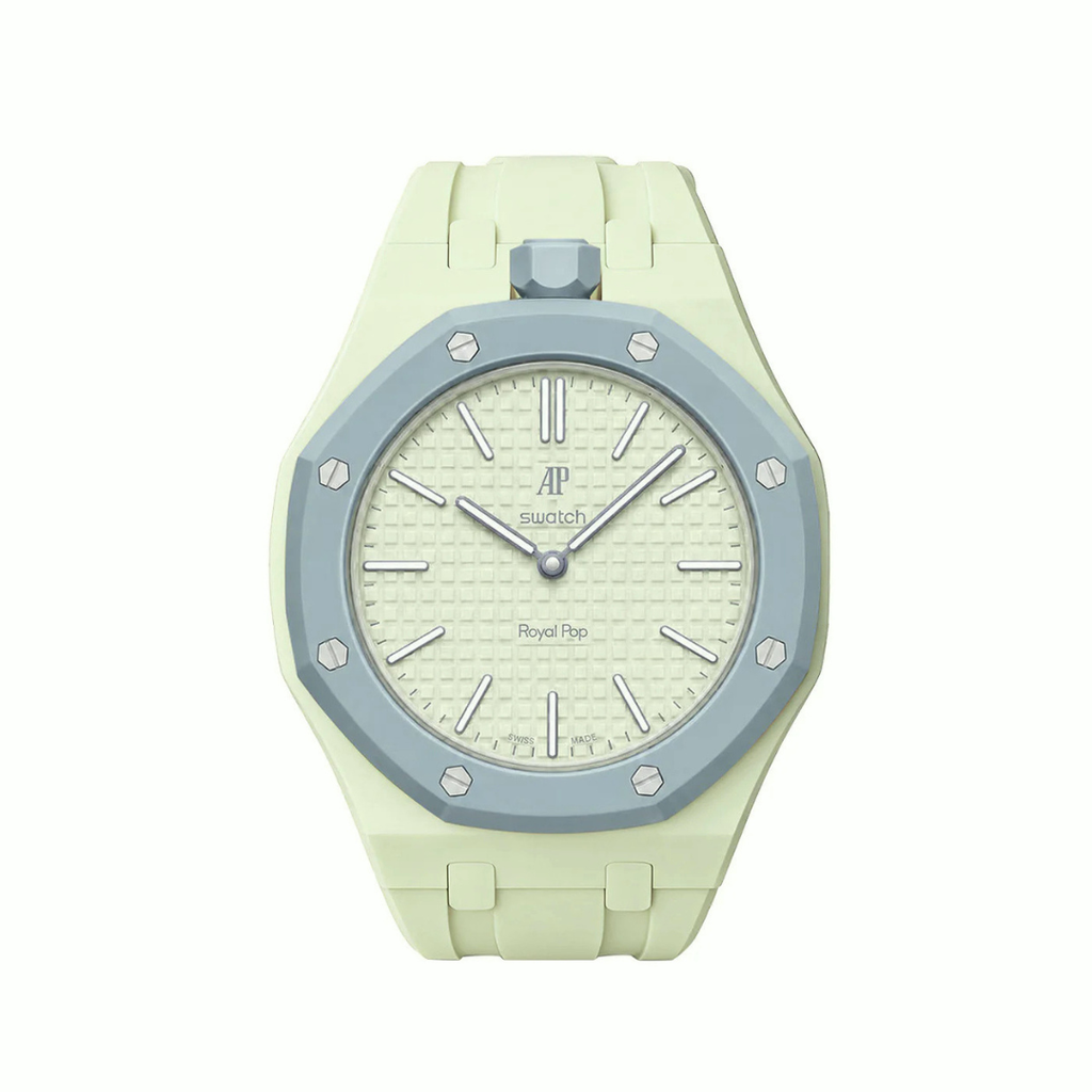 Ceramic Case + Silicone Strap | 12:00 Crown | Mint Green
