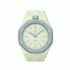 Ceramic Case + Silicone Strap | 12:00 Crown | Mint Green