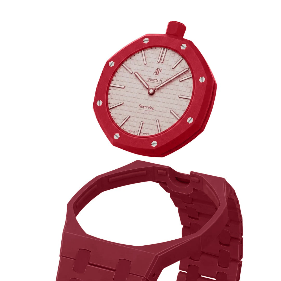 Ceramic Case & Strap | 12:00 Crown | Red