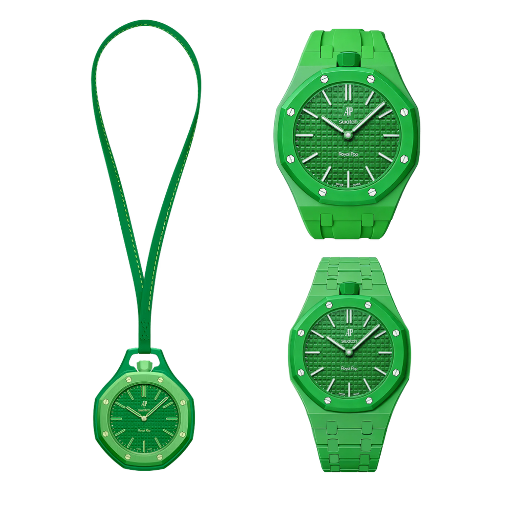Original GREEN EIGHT AP x Swatch Royal Pop + Strap Bundle