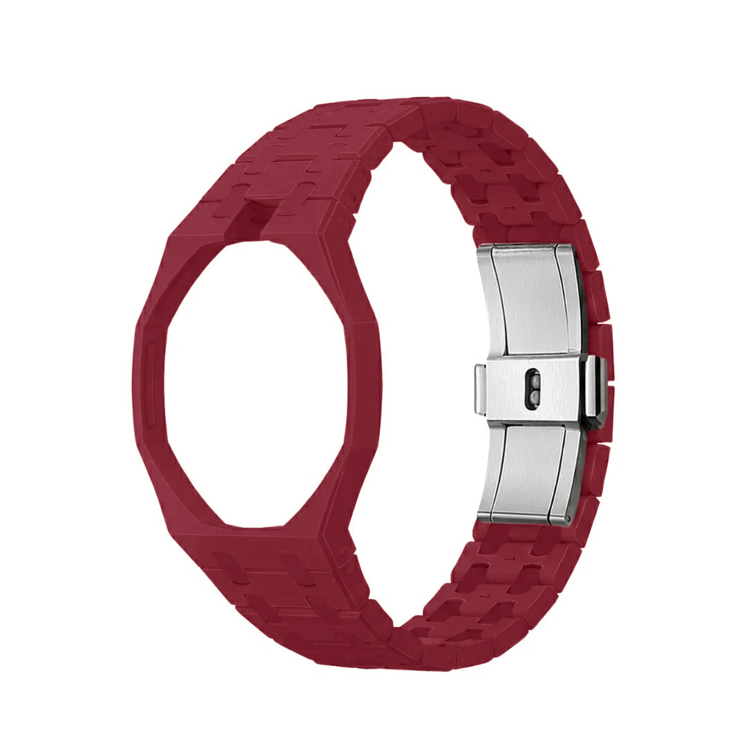 Ceramic Case & Strap | 12:00 Crown | Red