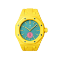 Ceramic Case + Silicone Strap | 3:00 Crown | Yellow