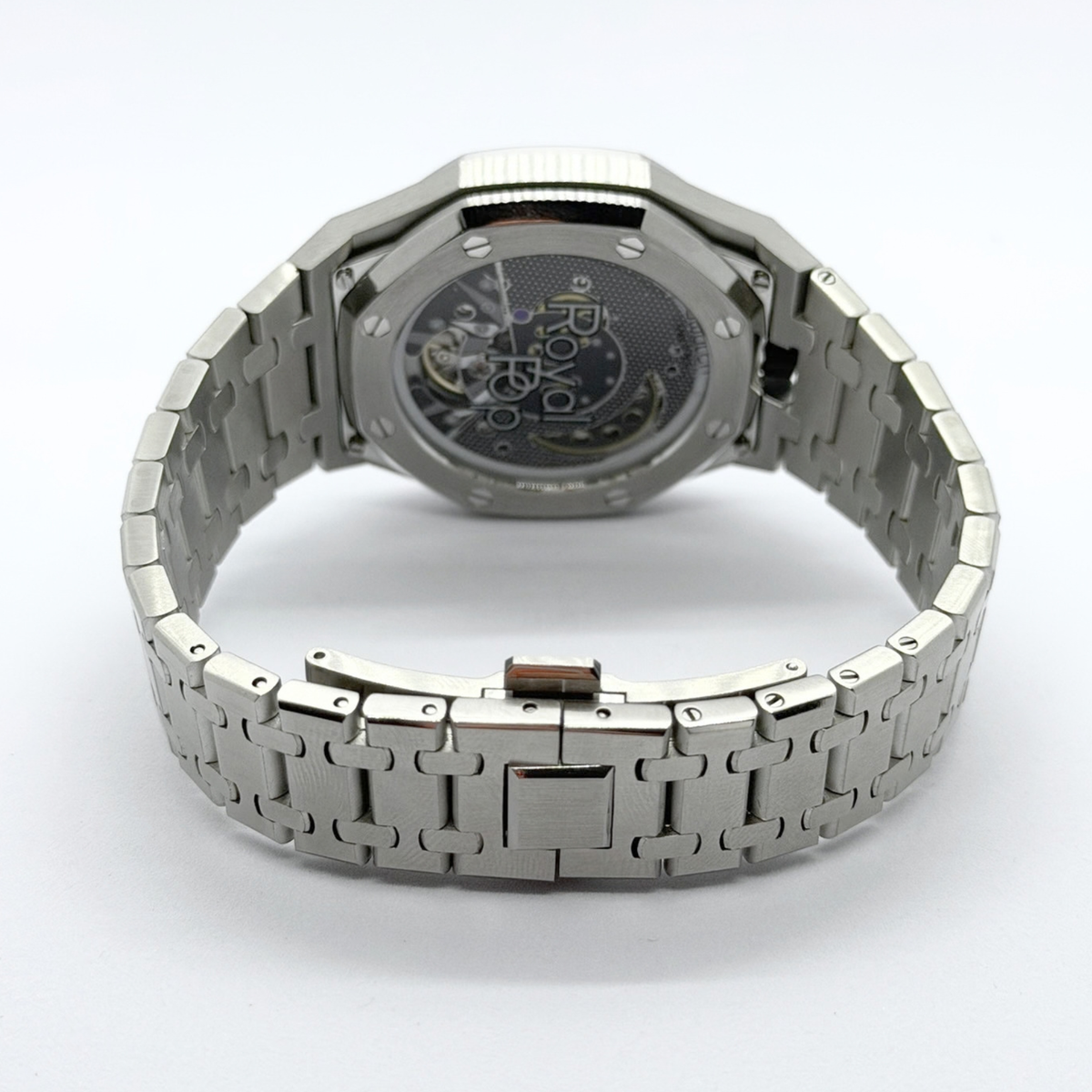 Stainless Steel Full Frame Case & Strap | 12:00 Crown | Silver