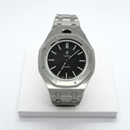 Stainless Steel Full Frame Case & Strap | 12:00 Crown | Silver
