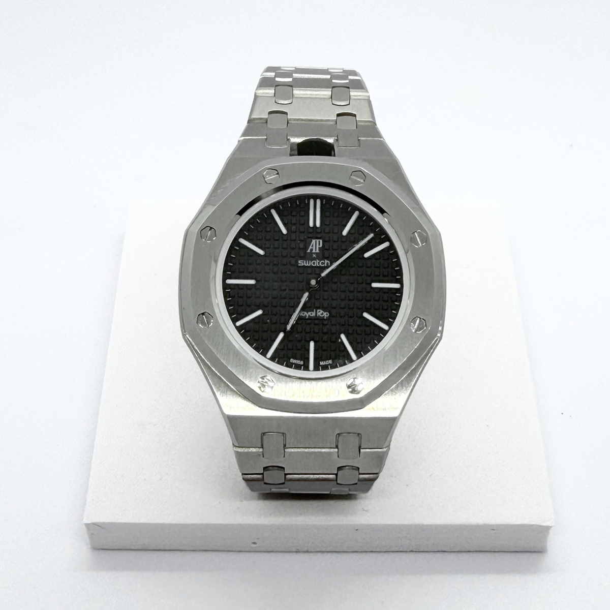 Stainless Steel Full Frame Case & Strap | 12:00 Crown | Silver