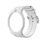 Ceramic Case + Silicone Strap | 12:00 Crown | White