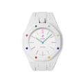 Ceramic Case + Silicone Strap | 12:00 Crown | White