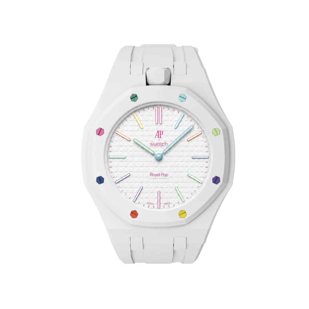 Ceramic Case + Silicone Strap | 12:00 Crown | White