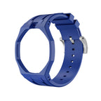 Ceramic Case + Silicone Strap | 12:00 Crown | Navy Blue