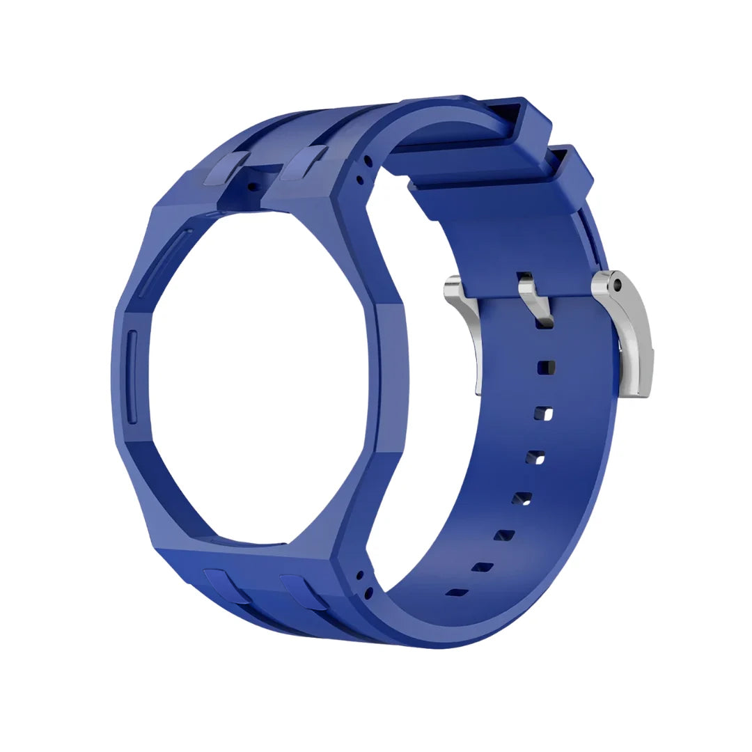 Ceramic Case + Silicone Strap | 12:00 Crown | Navy Blue