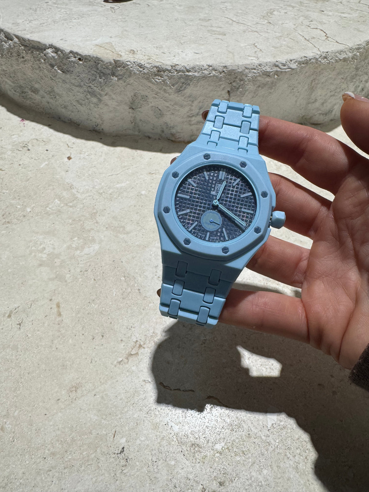 Ceramic Case & Strap | 3:00 Crown | Sky Blue