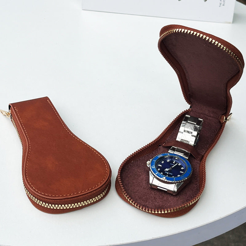 Kensington Single Watch Pouch | Chestnut Brown