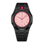 Stainless Steel Full Frame Case & Strap | 12:00 Crown | Black