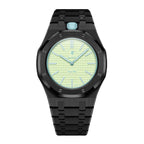 Stainless Steel Full Frame Case & Strap | 12:00 Crown | Black