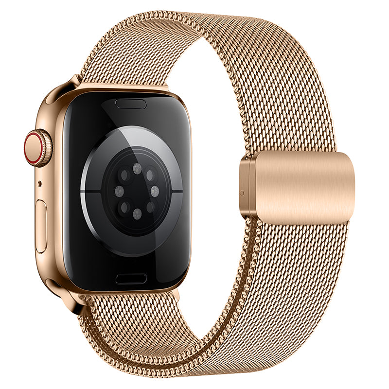 Apple Watch Milanese Loop | Stainless Steel Strap & Case | Rose Gold