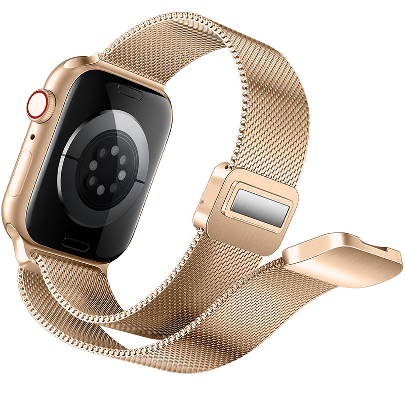 Apple Watch Milanese Loop | Stainless Steel Strap & Case | Rose Gold