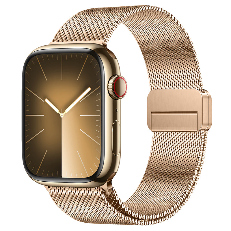 Apple Watch Milanese Loop | Stainless Steel Strap & Case | Rose Gold