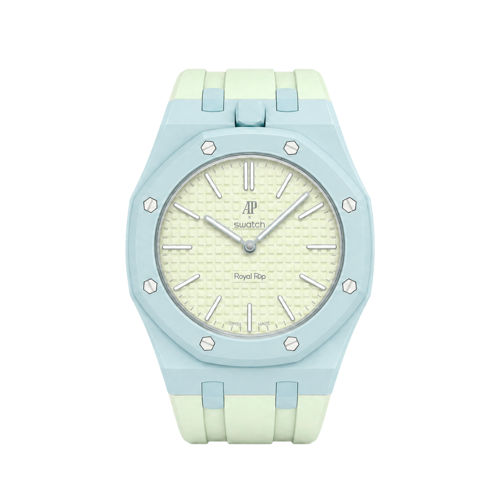 Ceramic Case + Silicone Strap | 12:00 Crown | Ice Blue