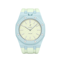 Ceramic Case + Silicone Strap | 12:00 Crown | Ice Blue