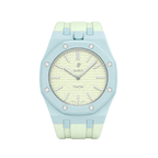 Ceramic Case + Silicone Strap | 12:00 Crown | Ice Blue