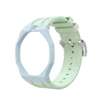 Ceramic Case + Silicone Strap | 12:00 Crown | Ice Blue
