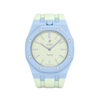 Ceramic Case + Silicone Strap | 12:00 Crown | Ice Blue