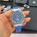 Stainless Steel Case & Rubber Strap | 3:00 Crown | Blue