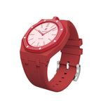 Ceramic Case + Silicone Strap | 12:00 Crown | Red