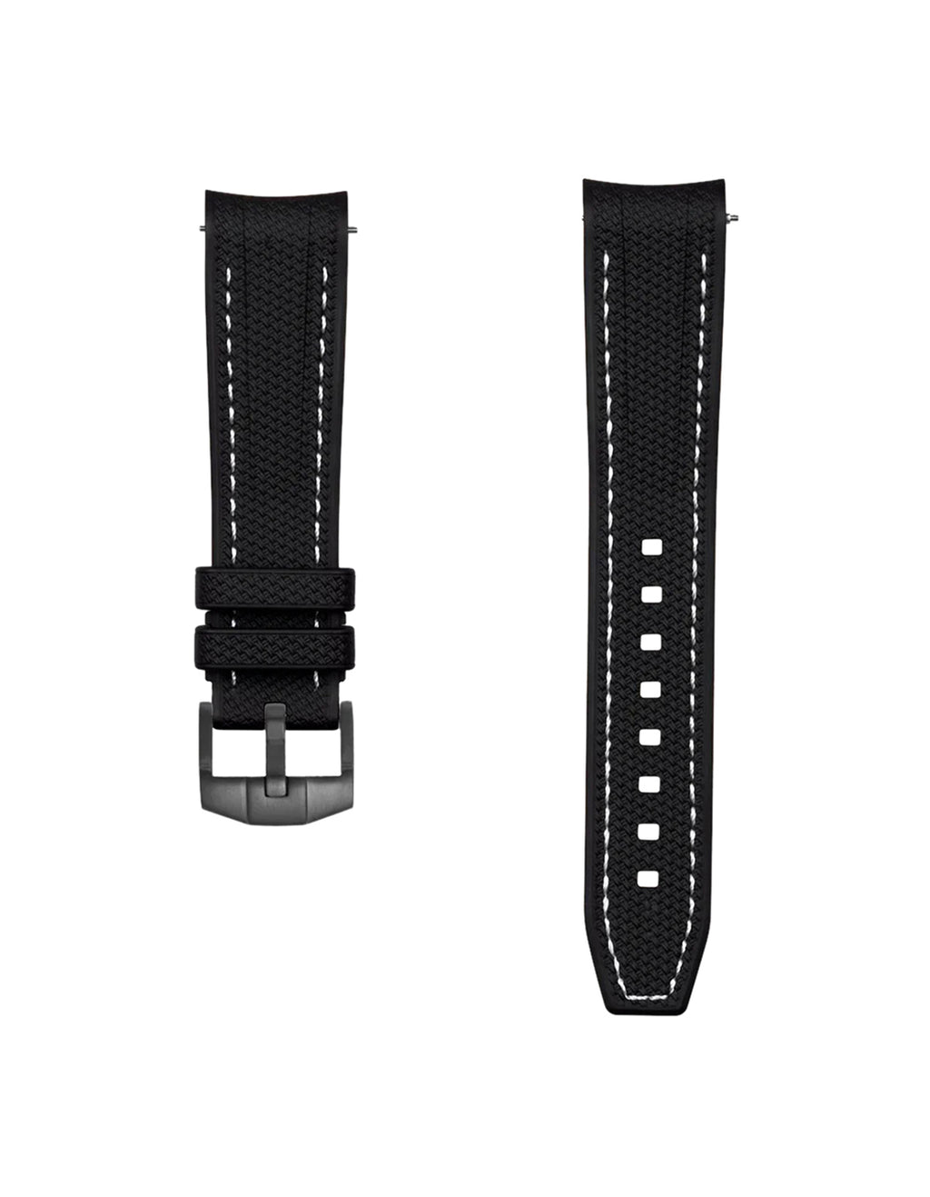 Moonswatch Vertech Rubber Strap | Black & White