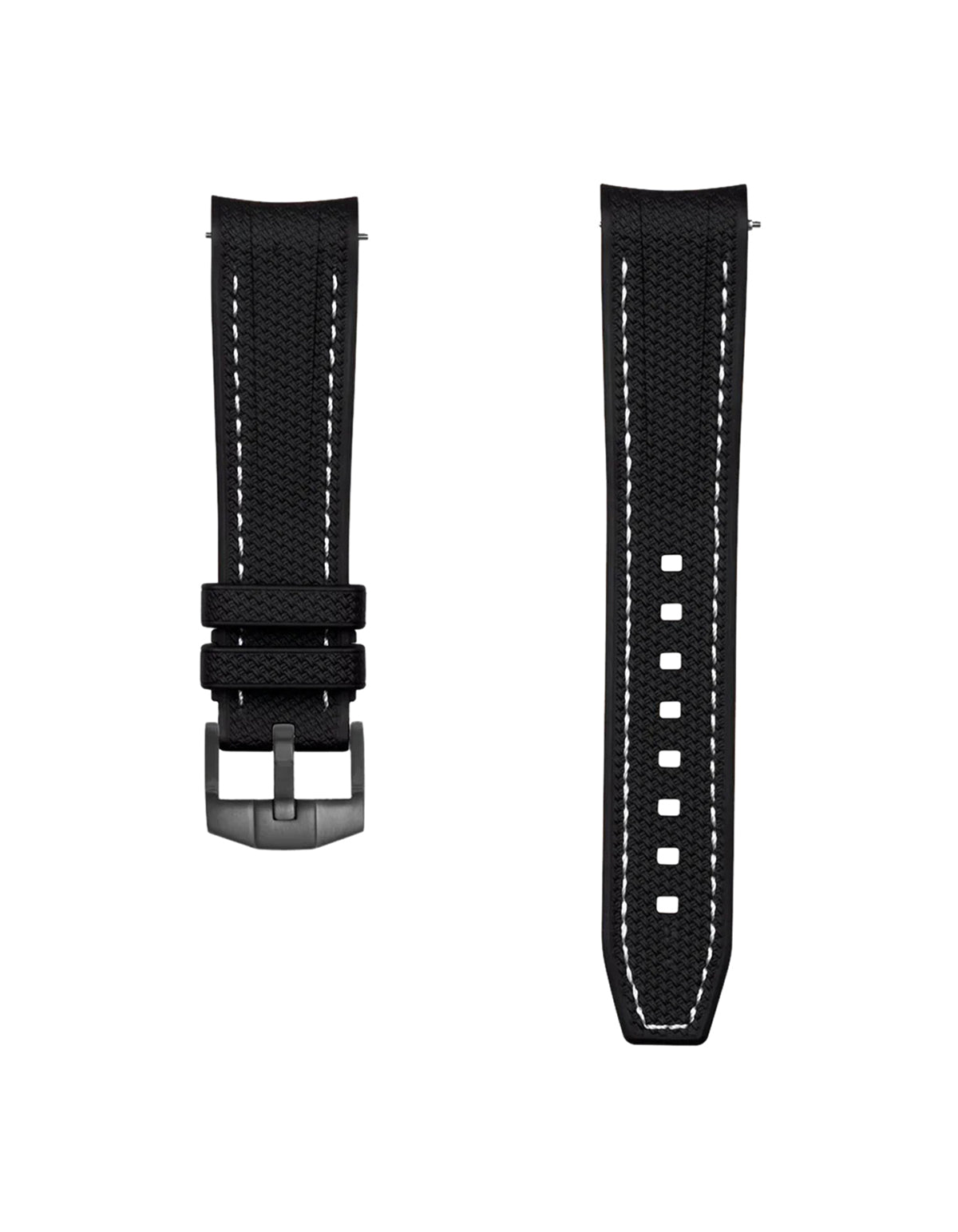 Moonswatch Vertech Rubber Strap | Black & White