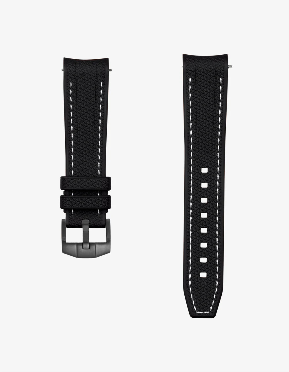 Moonswatch Curved Vertech Rubber Strap - Black